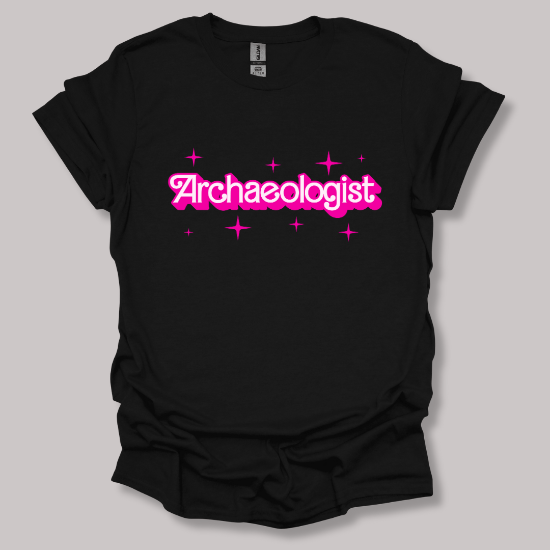 Barbie-Inspired Archaeologist T-shirt Black / S