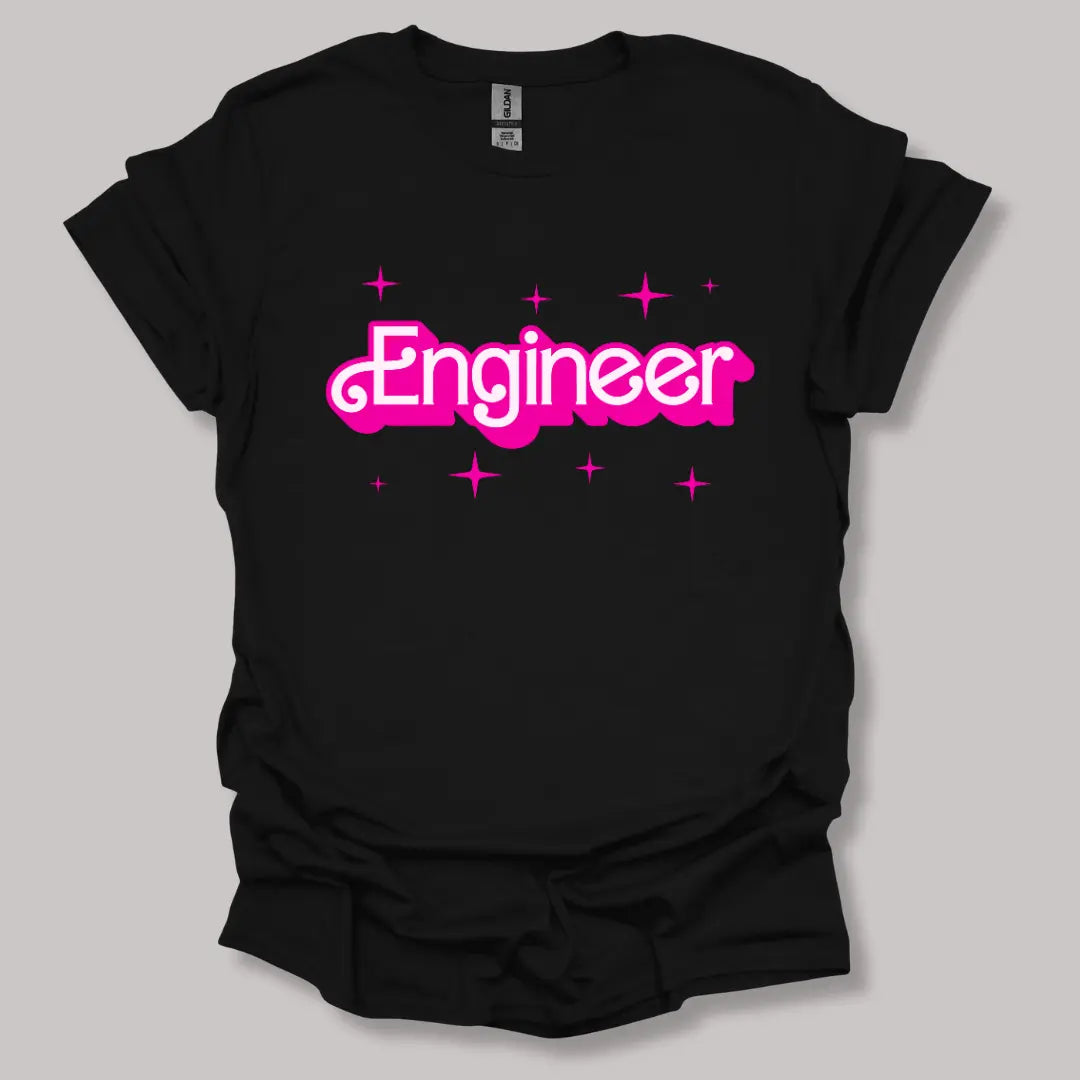 Barbie-Inspired Engineer T-shirt Black / S