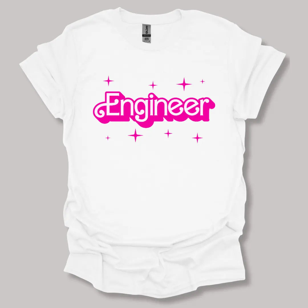 Barbie-Inspired Engineer T-shirt White / S