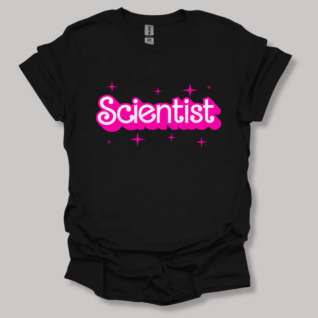 Barbie-Inspired Scientist T-shirt Black / S