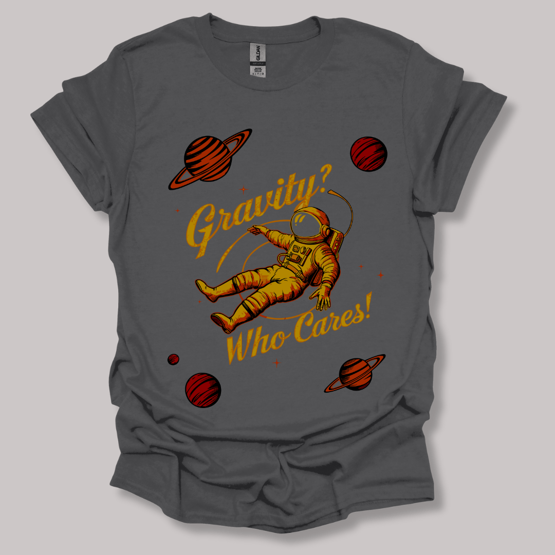 Gravity? Who Cares! T-shirt Charcoal / S
