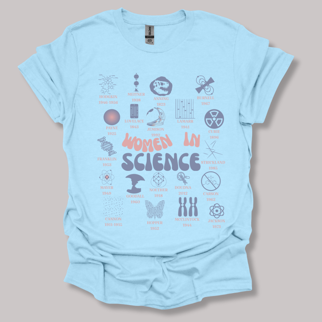 Historic Women Scientists T-Shirt Light Blue / S