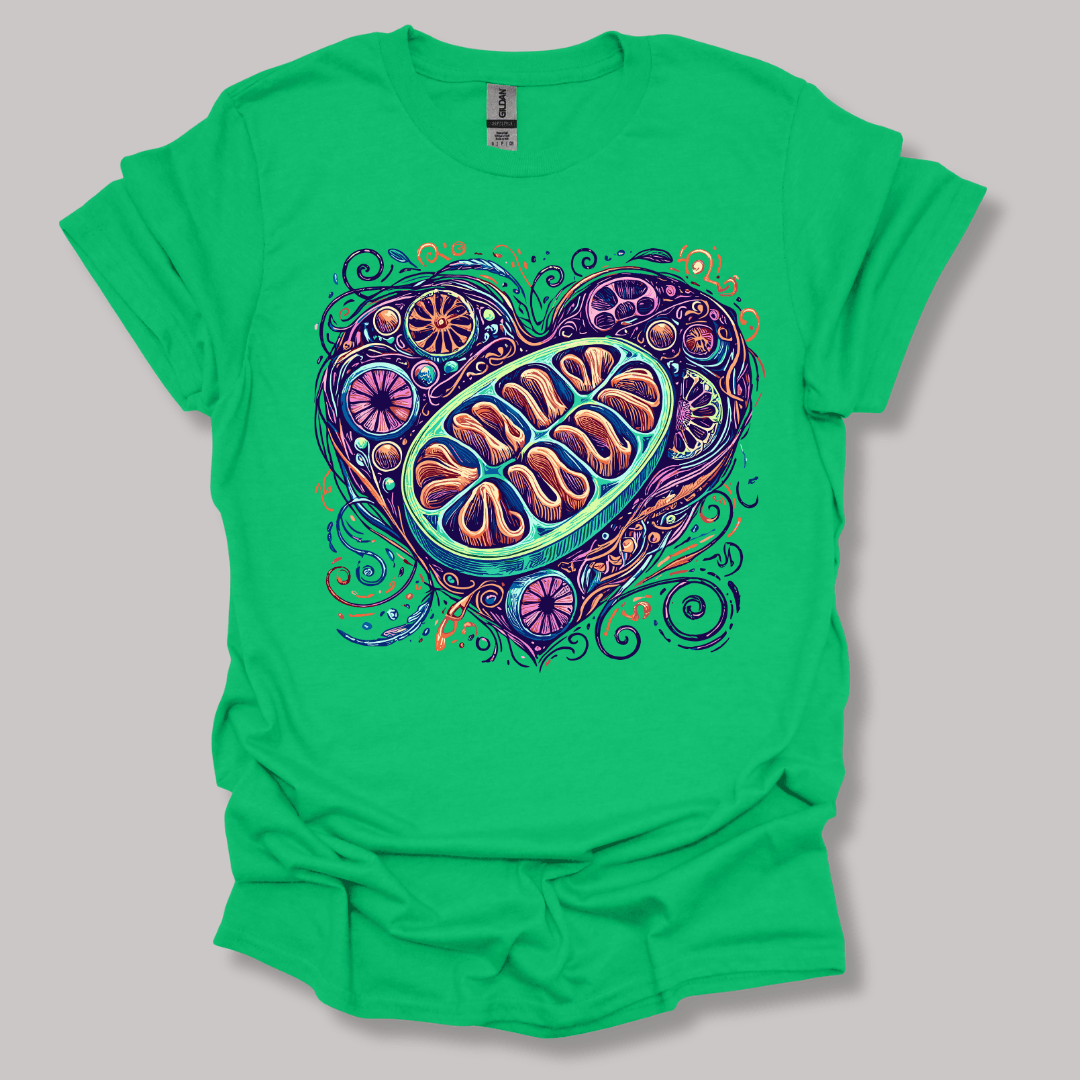 Mitochondria Heart T-shirt Irish Green / S