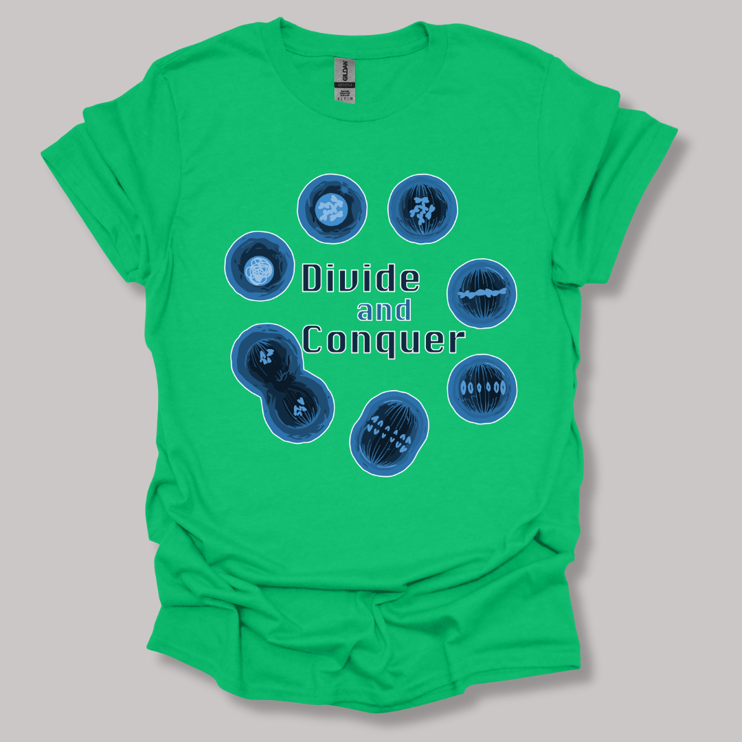 Mitosis Divide and Conquer T-shirt Irish Green / S