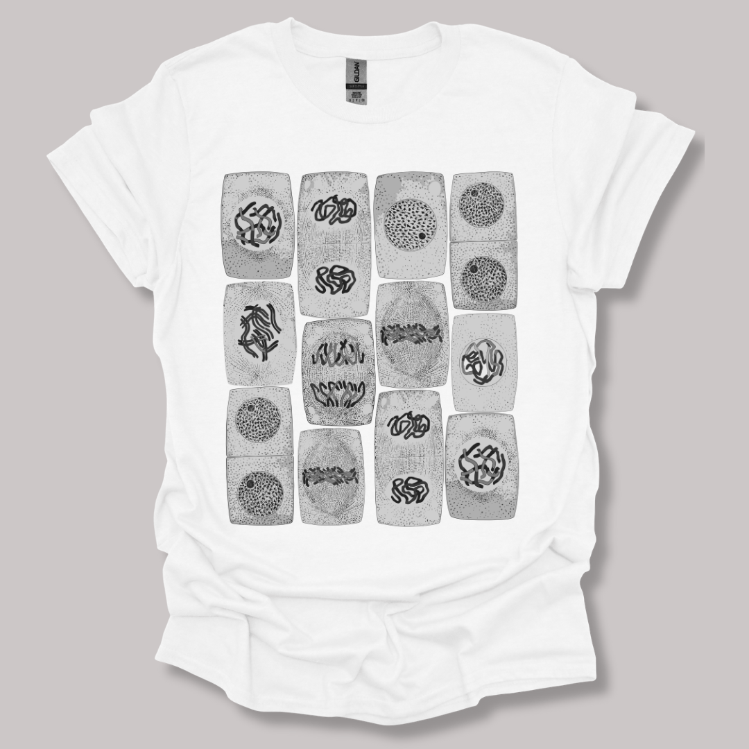 Mitosis pattern T-shirt White / S