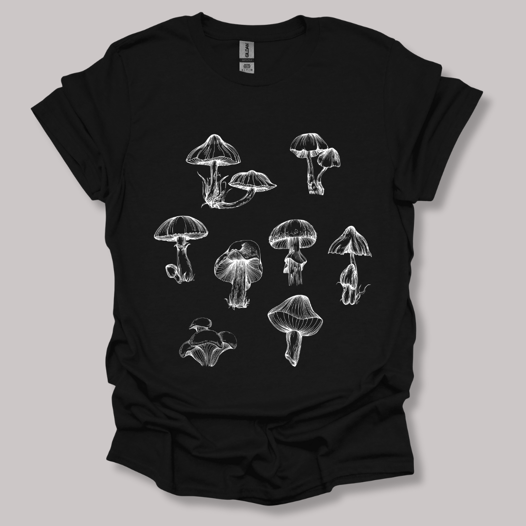 Mushrooms T-shirt Black / S
