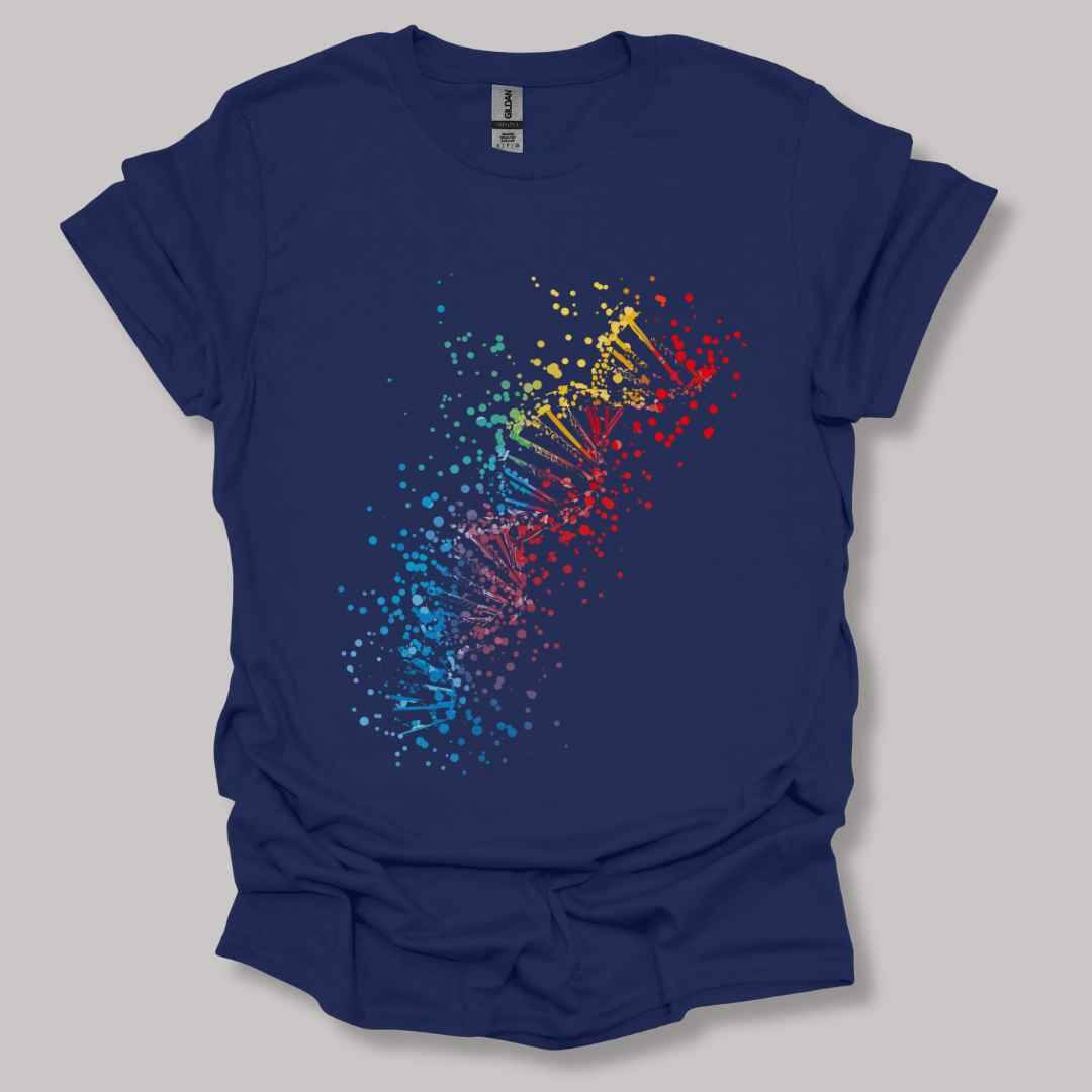 Rainbow DNA T-Shirt Navy / S