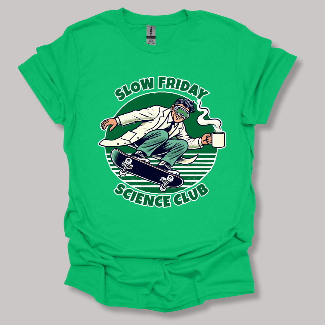 Slow Friday Science Club T-shirt Irish Green / S