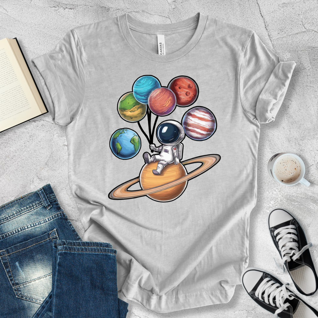 Astronaut and planets T-shirt