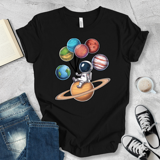 Astronaut and planets T-shirt