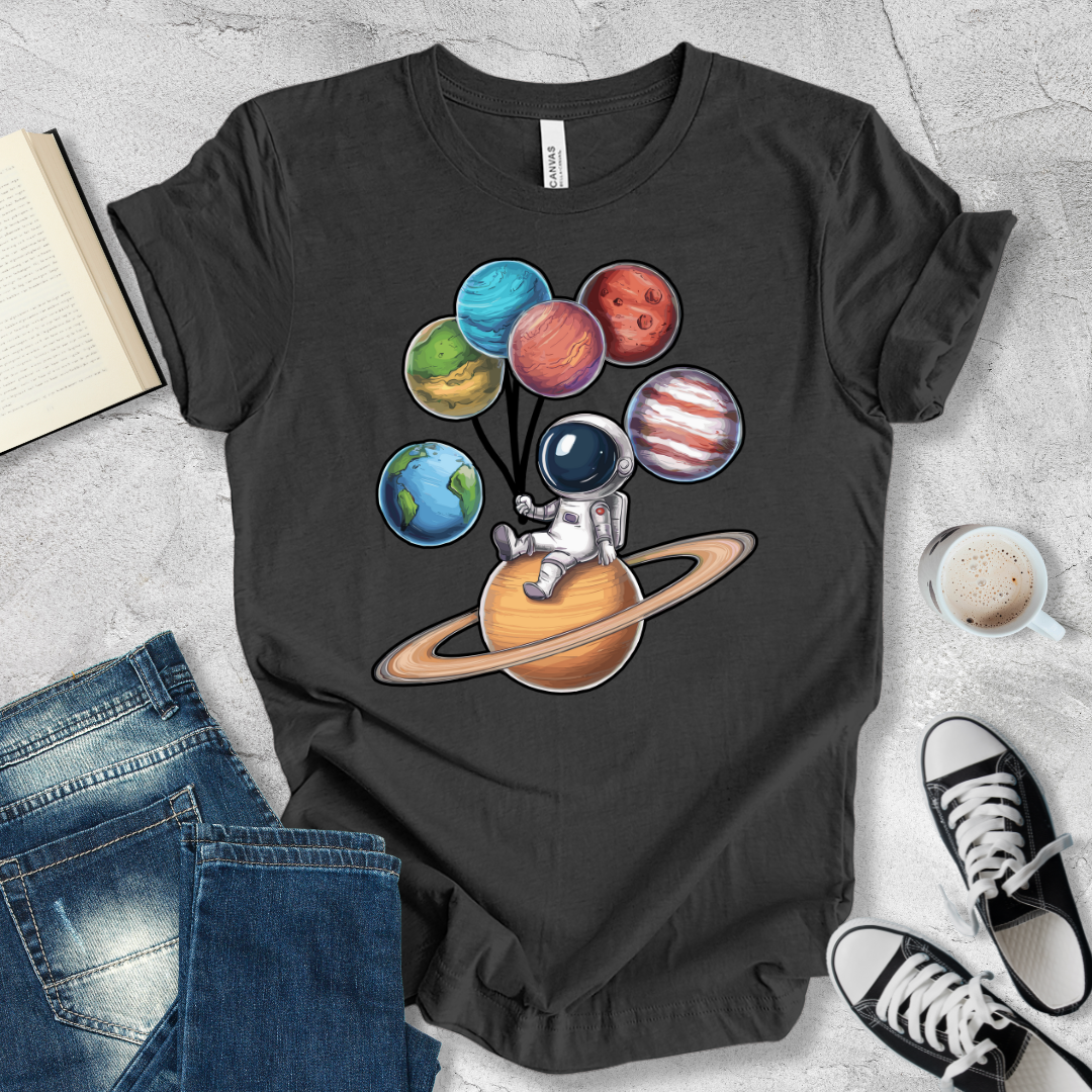 Astronaut and planets T-shirt