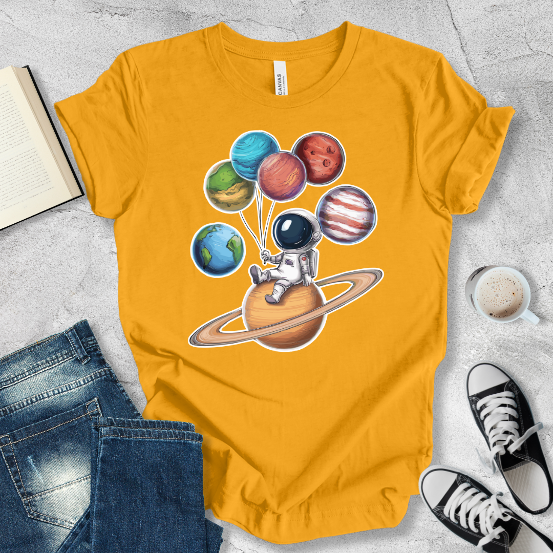 Astronaut and planets T-shirt