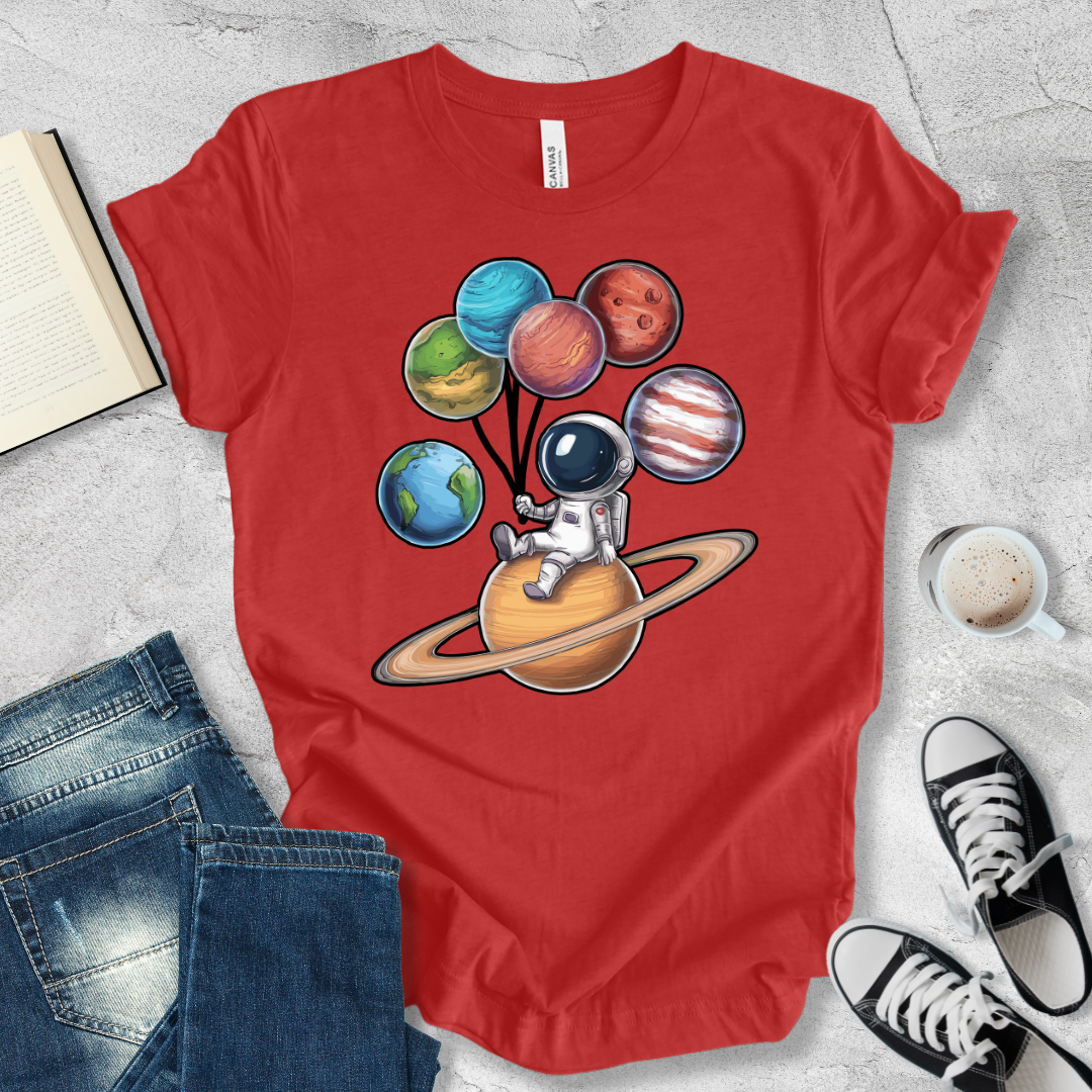 Astronaut and planets T-shirt