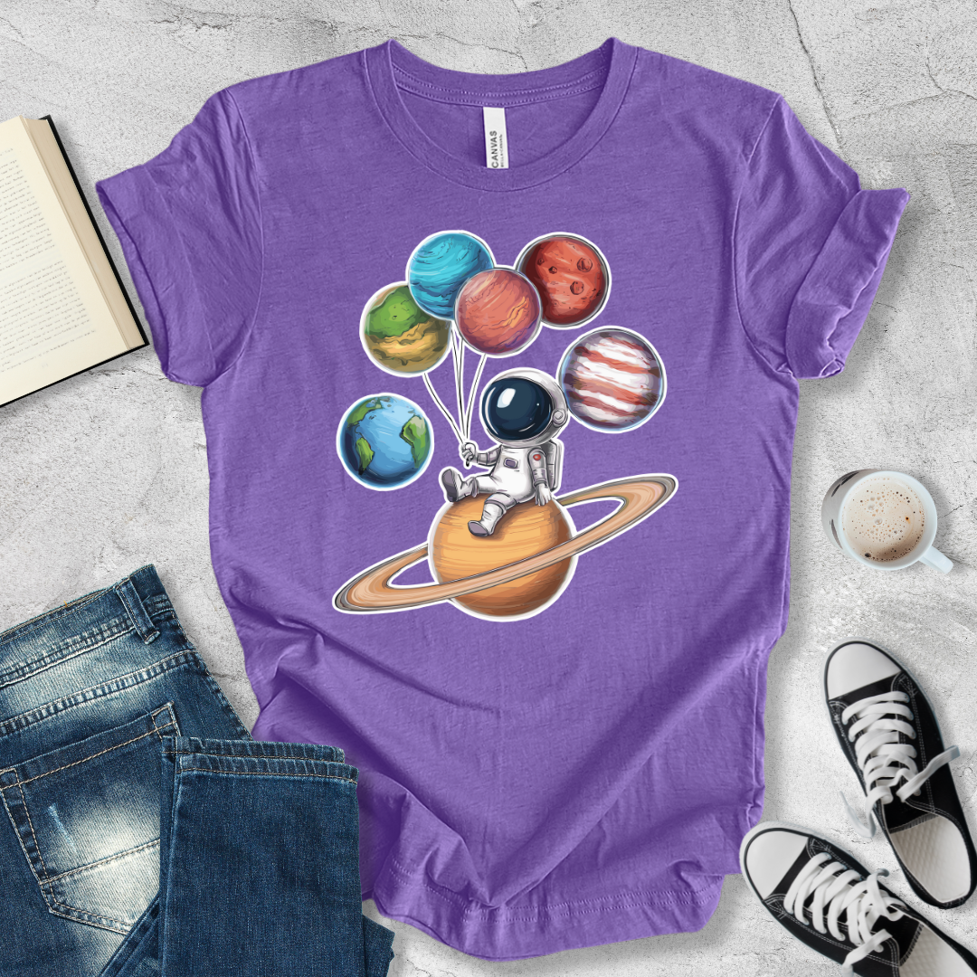 Astronaut and planets T-shirt