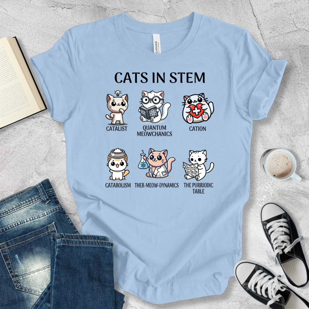 Cats in STEM T-shirt