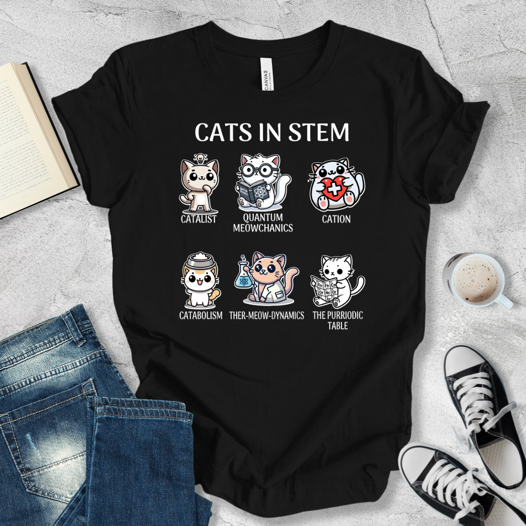 Cats in STEM T-shirt