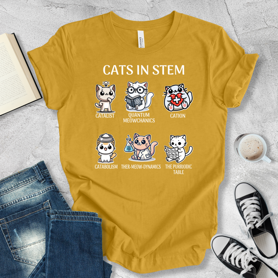 Cats in STEM T-shirt