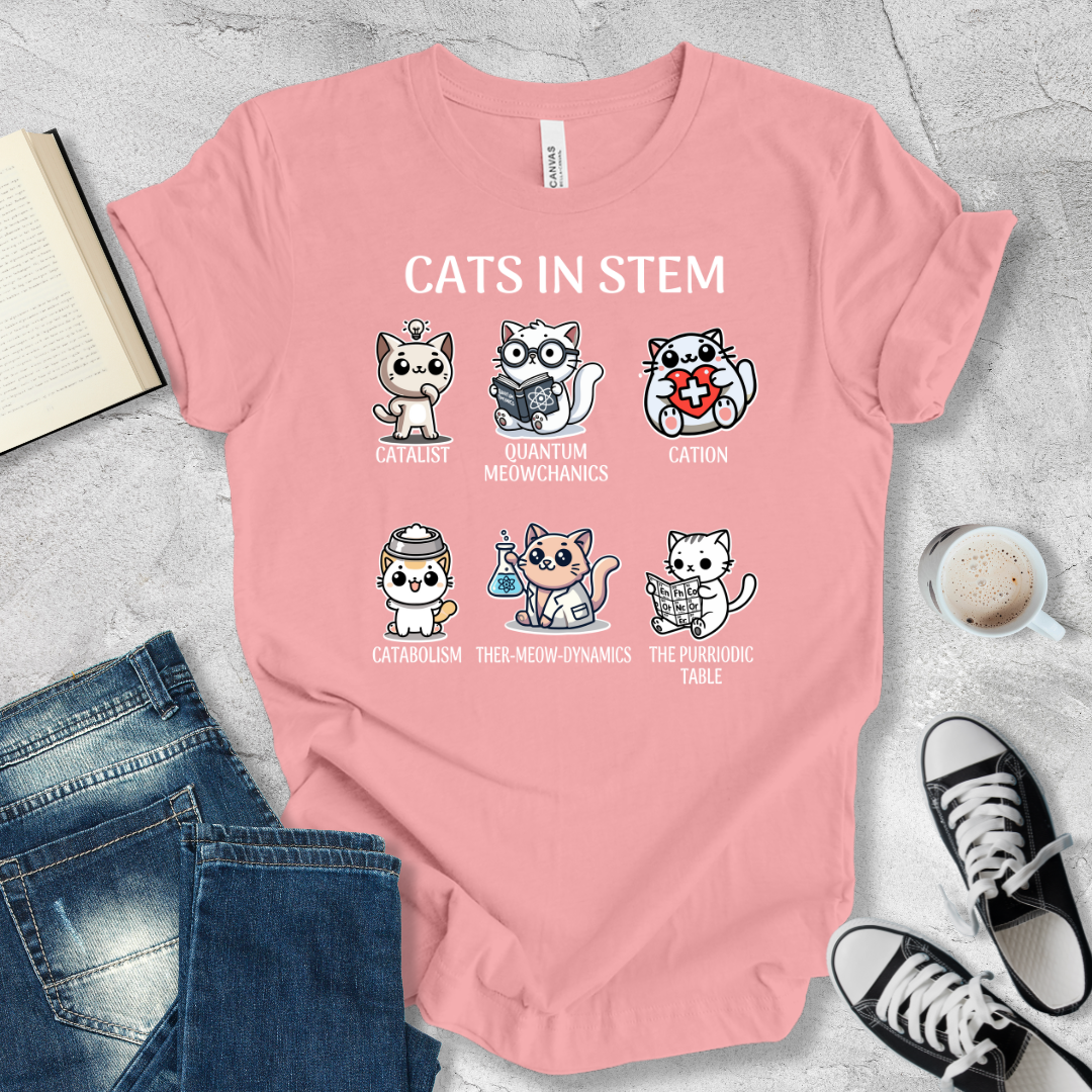 Cats in STEM T-shirt