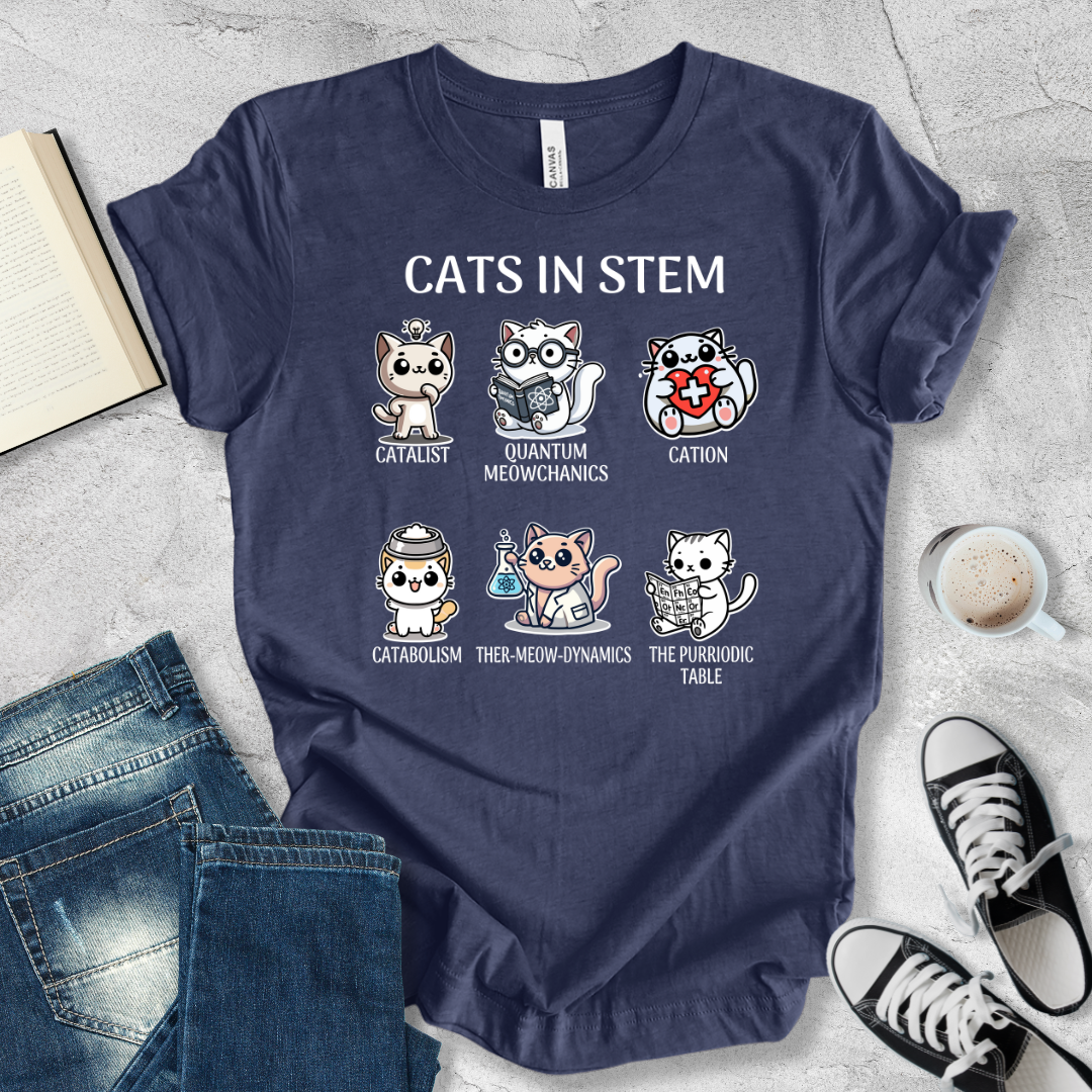 Cats in STEM T-shirt