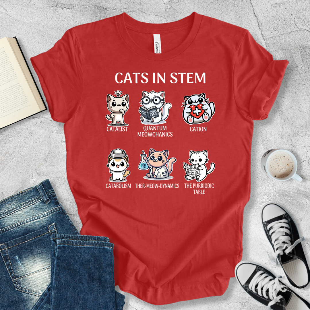 Cats in STEM T-shirt