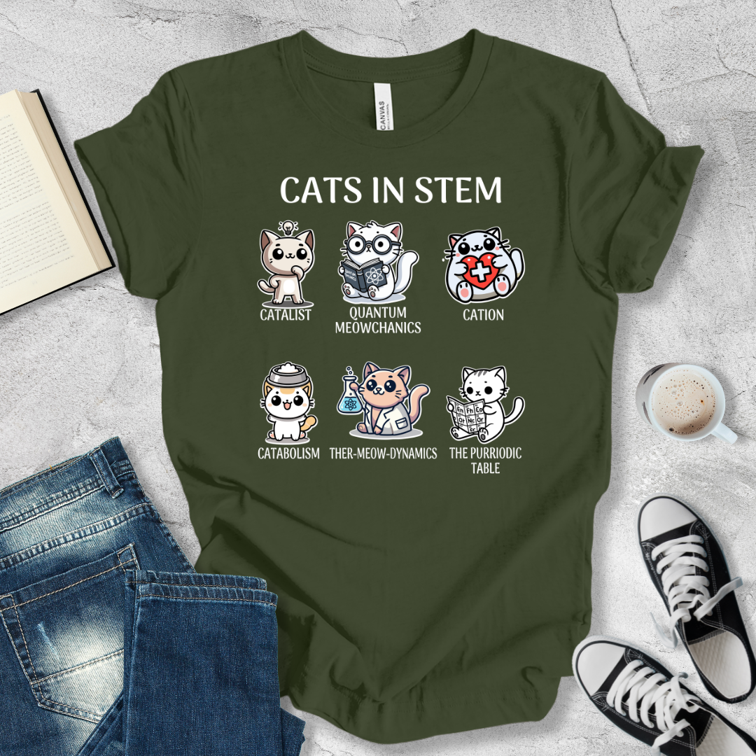 Cats in STEM T-shirt