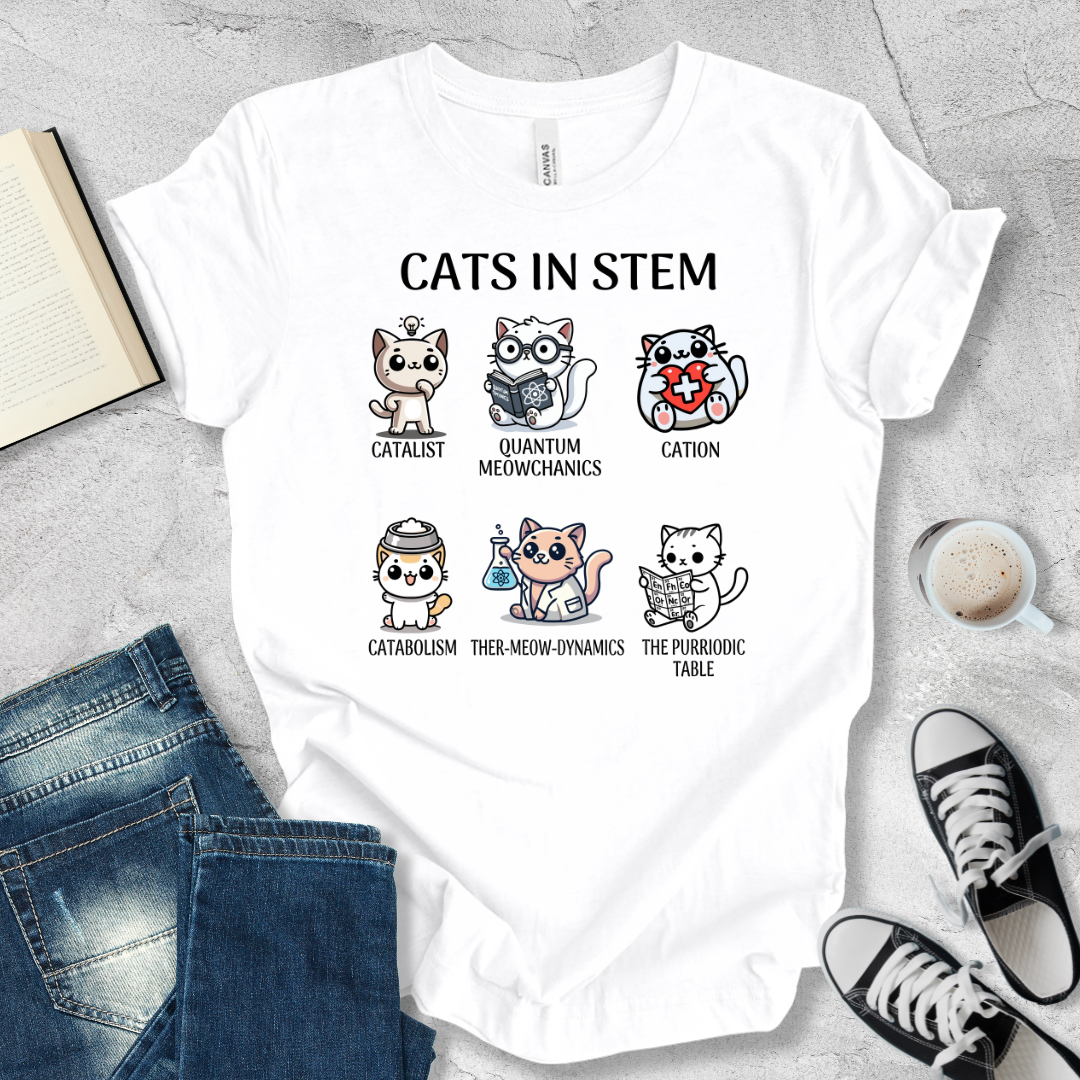 Cats in STEM T-shirt