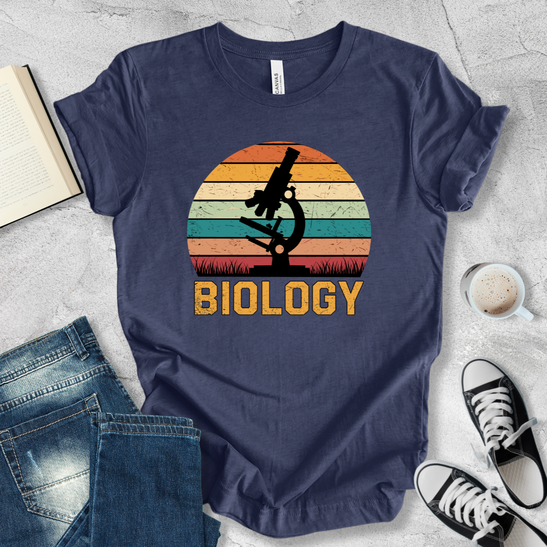 Microscope in sunset T-shirt