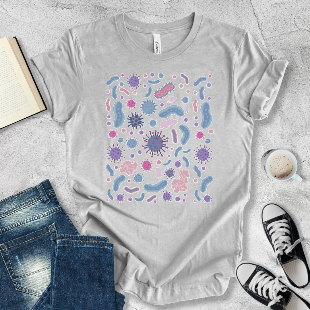 Microbiology pattern T-shirt