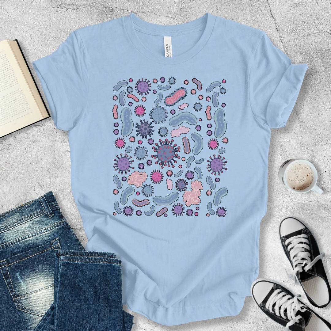 Microbiology pattern T-shirt