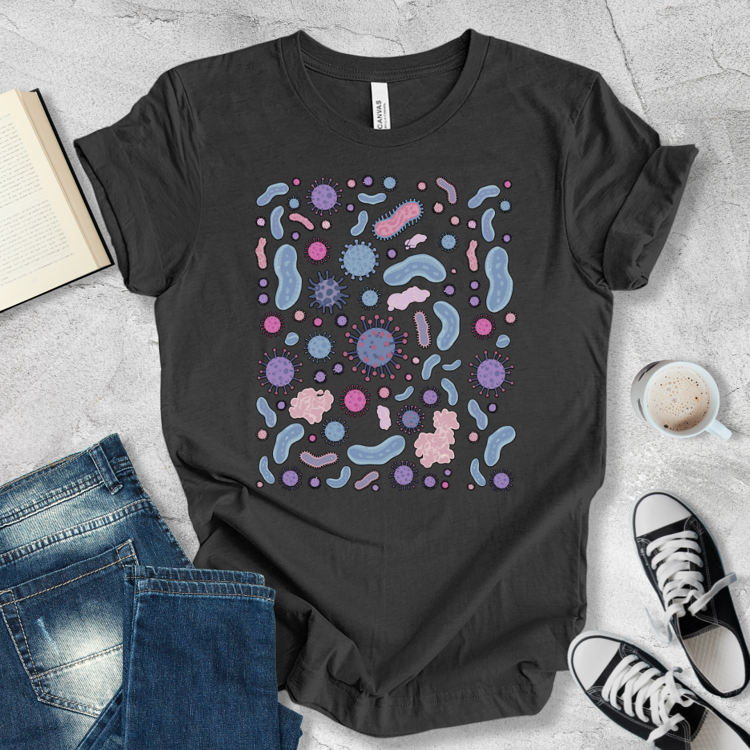 Microbiology pattern T-shirt