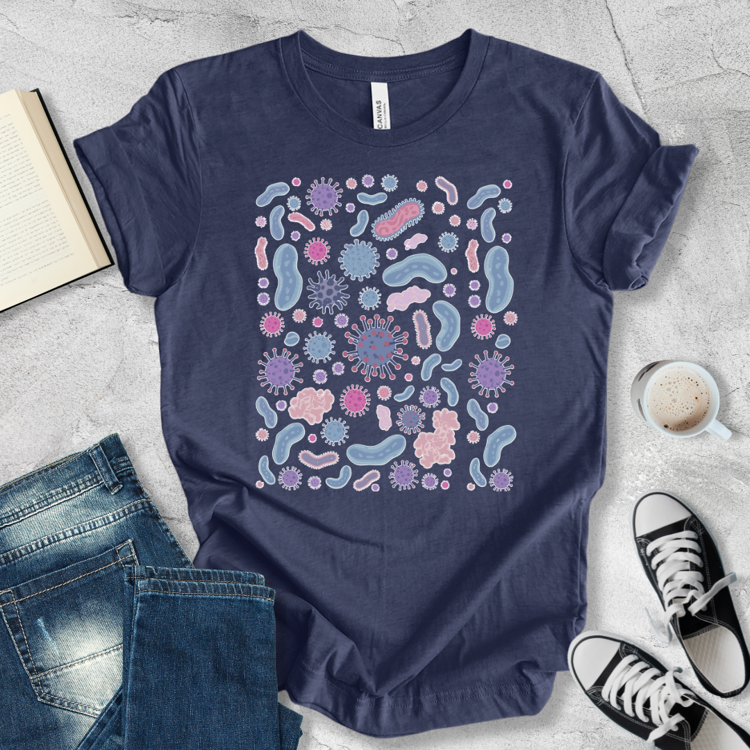 Microbiology pattern T-shirt