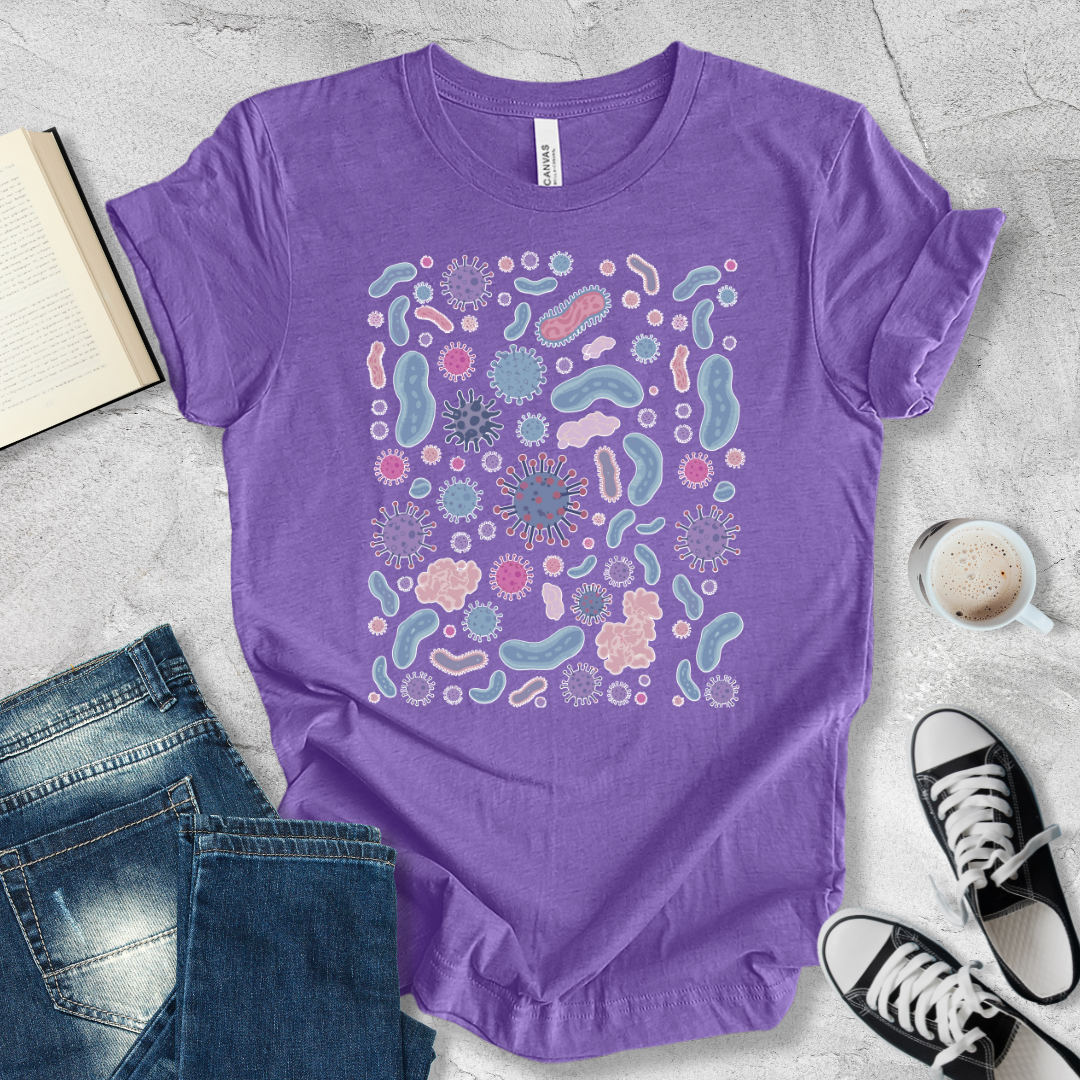 Microbiology pattern T-shirt