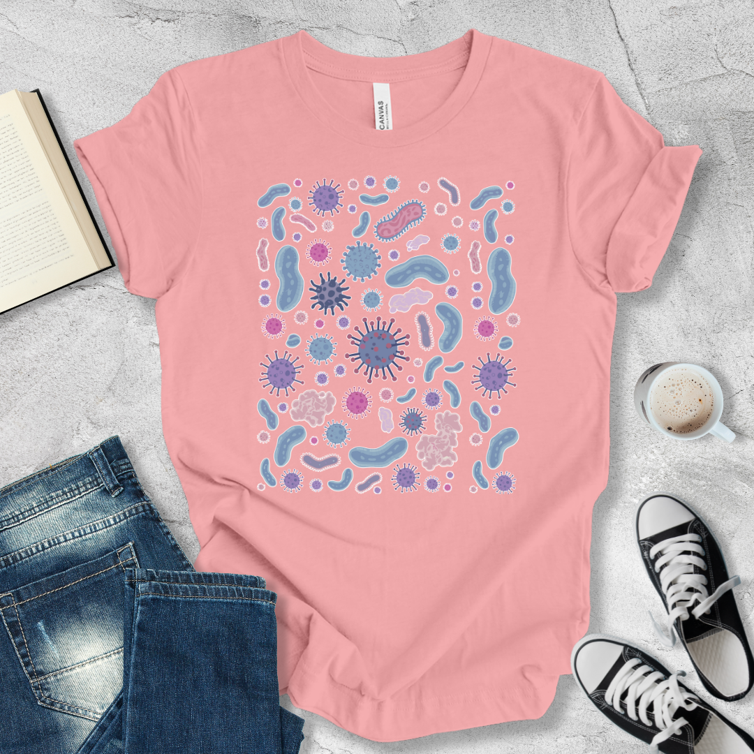 Microbiology pattern T-shirt