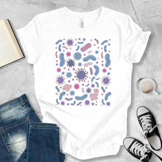 Microbiology pattern T-shirt