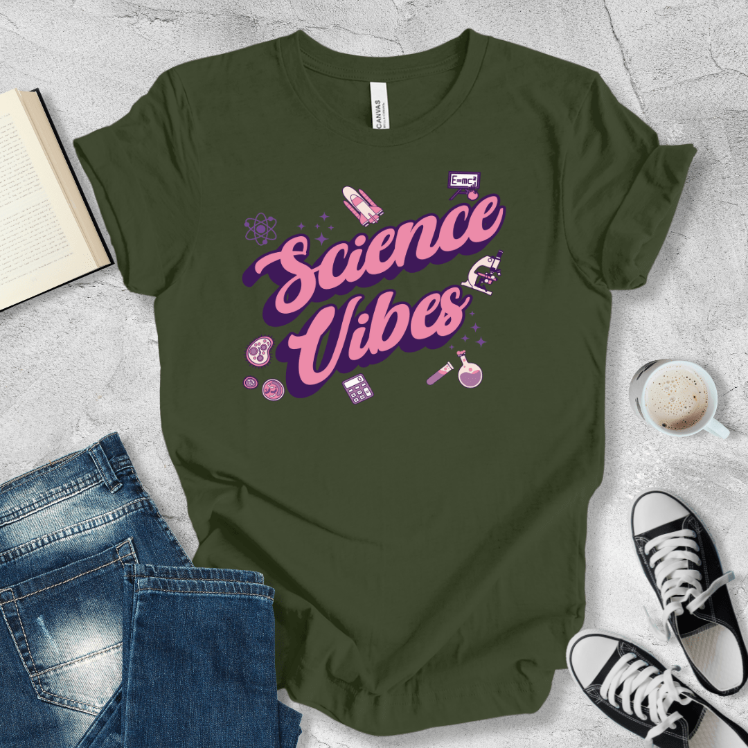 Science vibes retro T-shirt