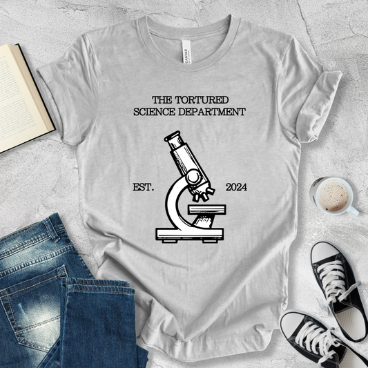 The tortured science department T-shirt