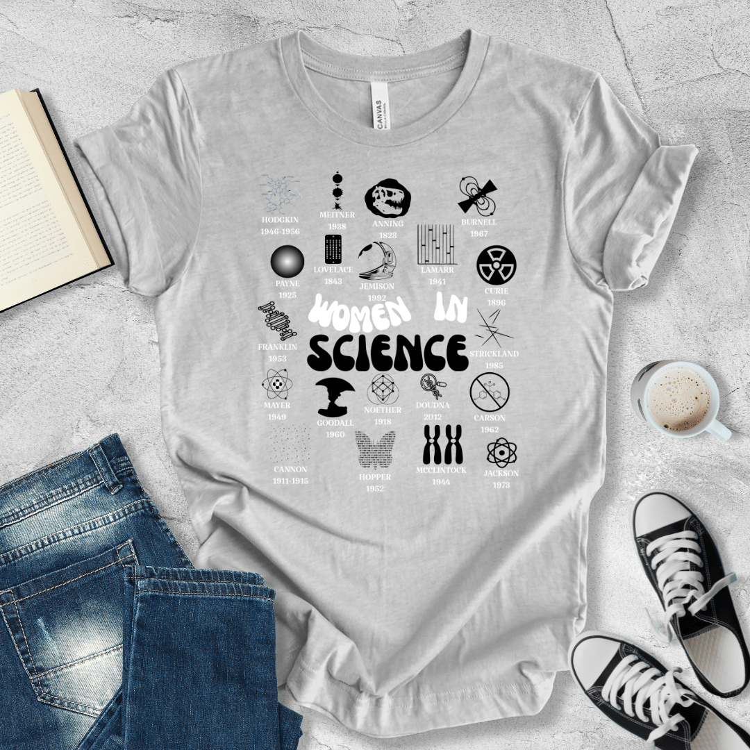 Women in Science retro T-shirt