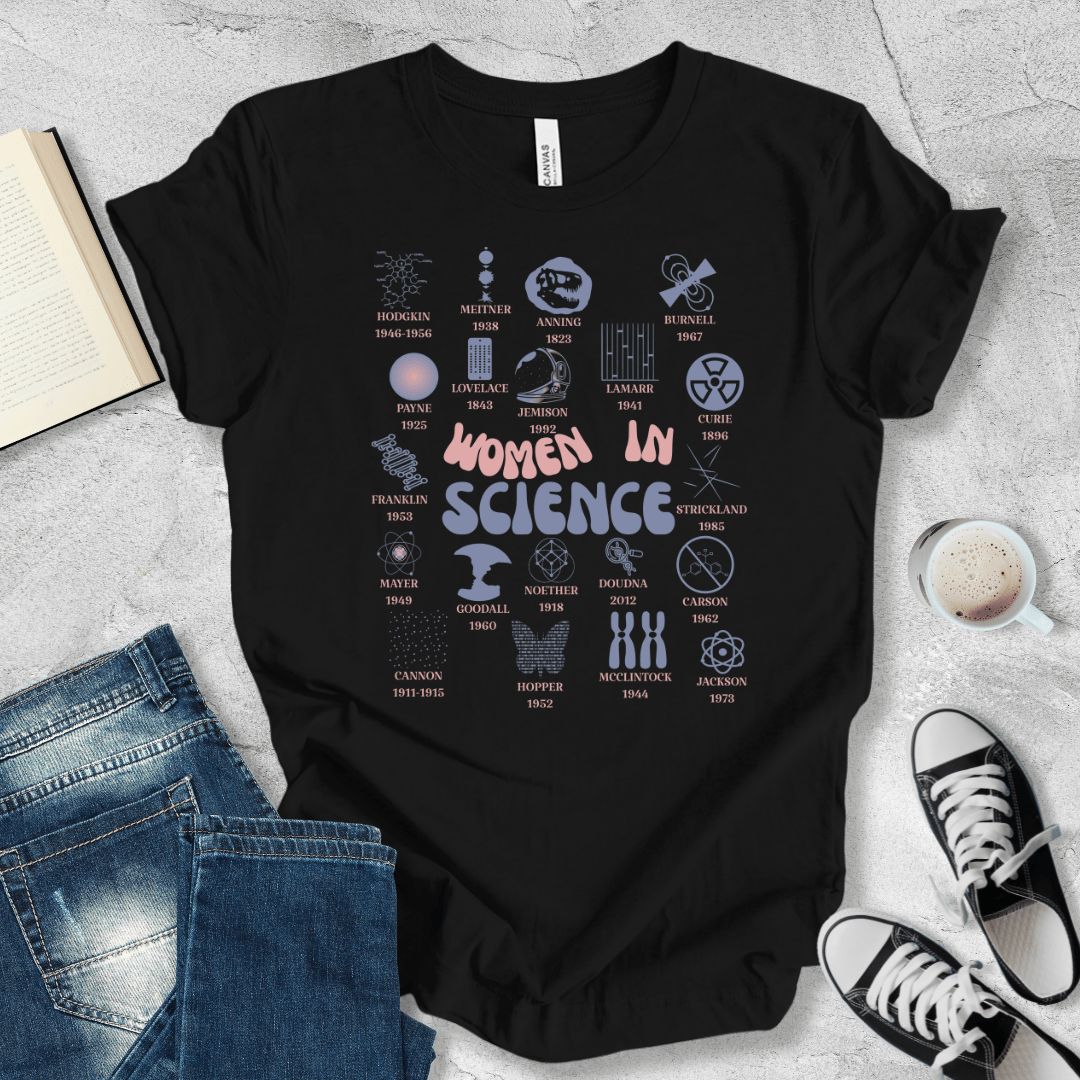 Women in Science retro T-shirt