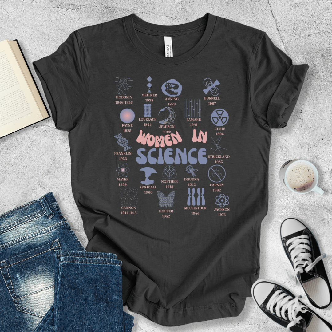 Women in Science retro T-shirt