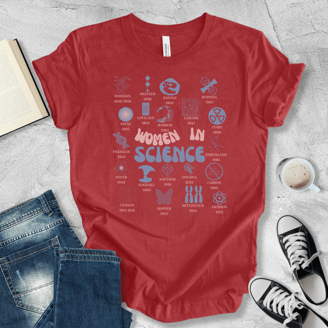 Women in Science retro T-shirt