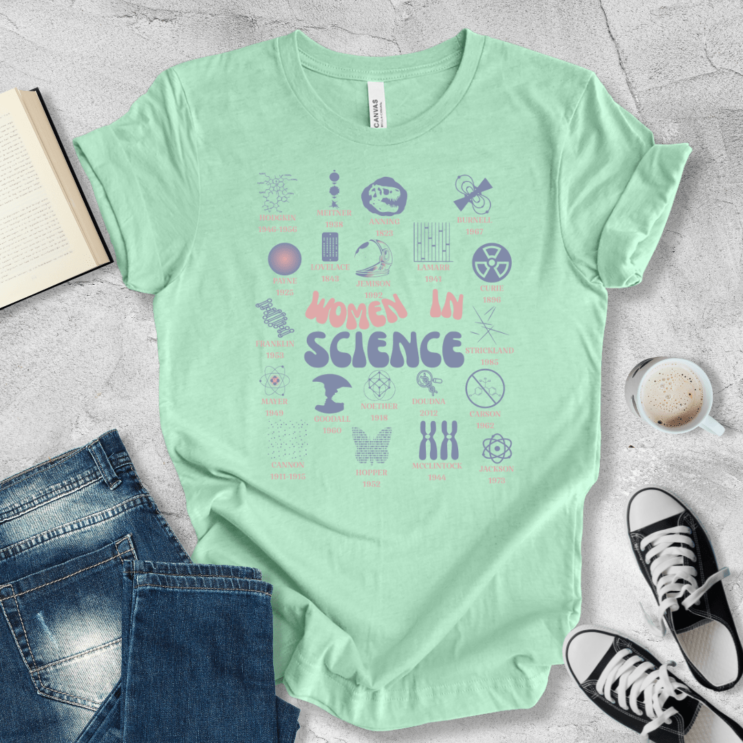 Women in Science retro T-shirt