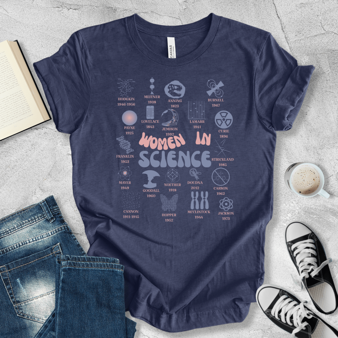 Women in Science retro T-shirt