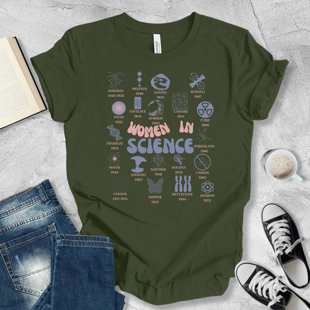 Women in Science retro T-shirt