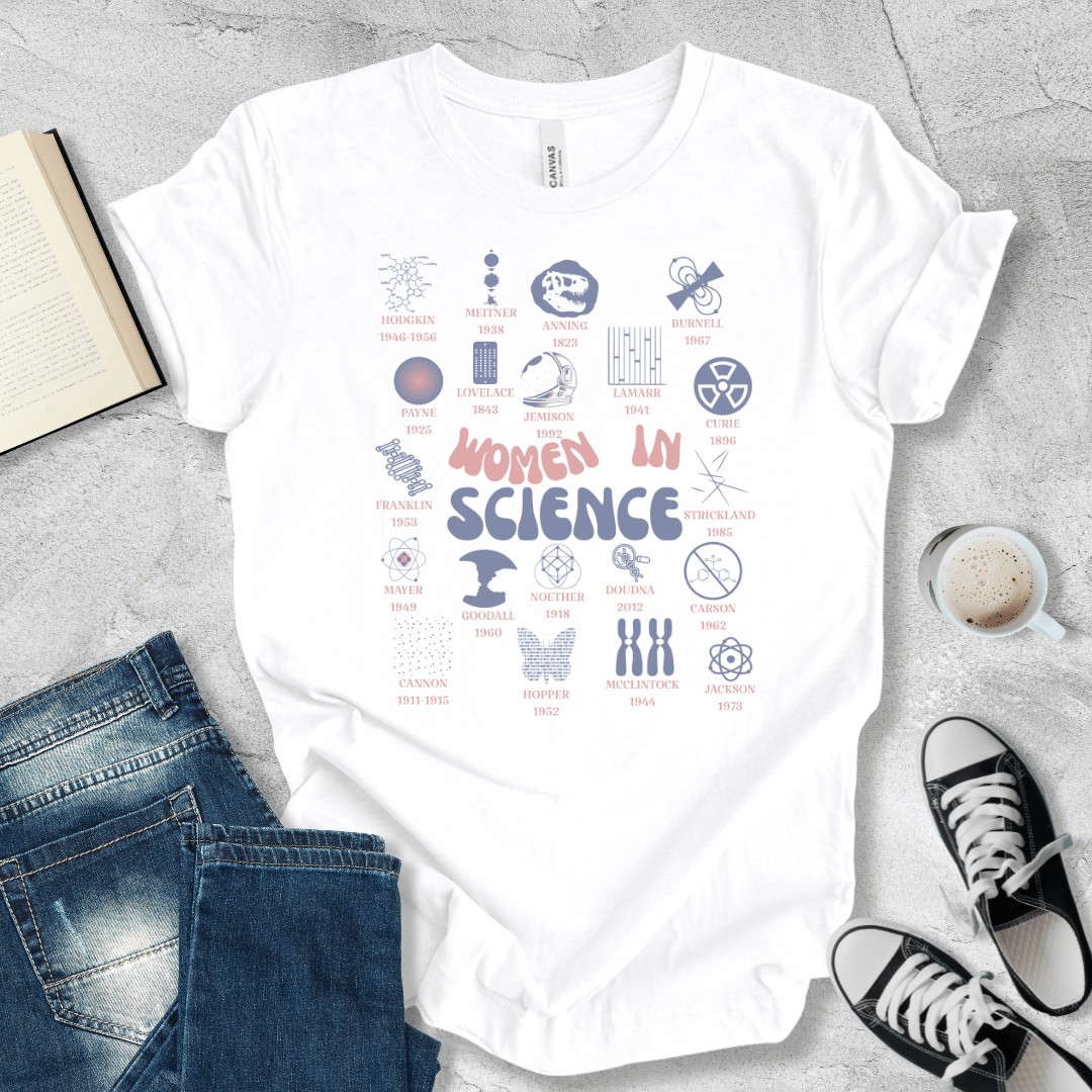 Women in Science retro T-shirt