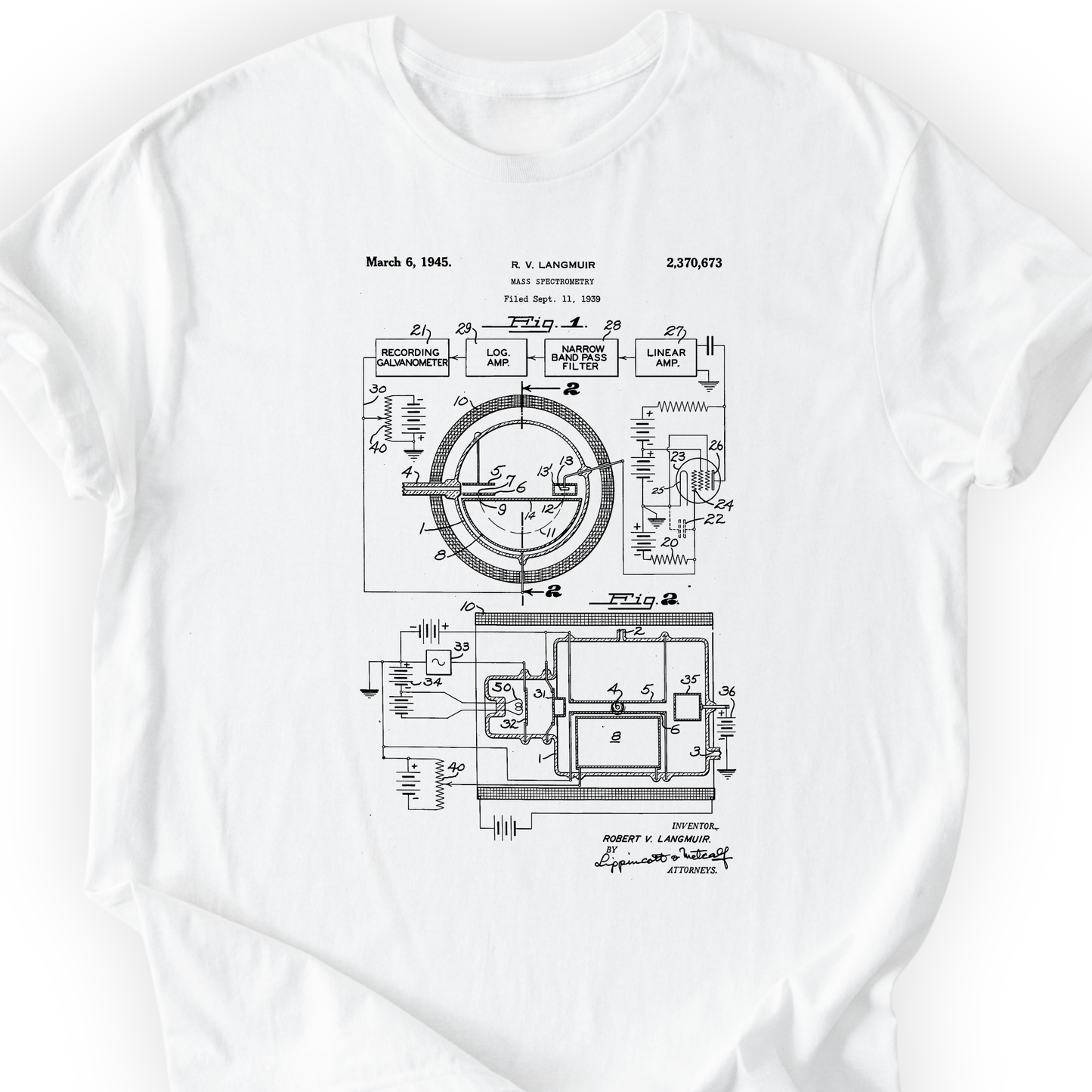 Mass Spec Patent T-shirt Printify