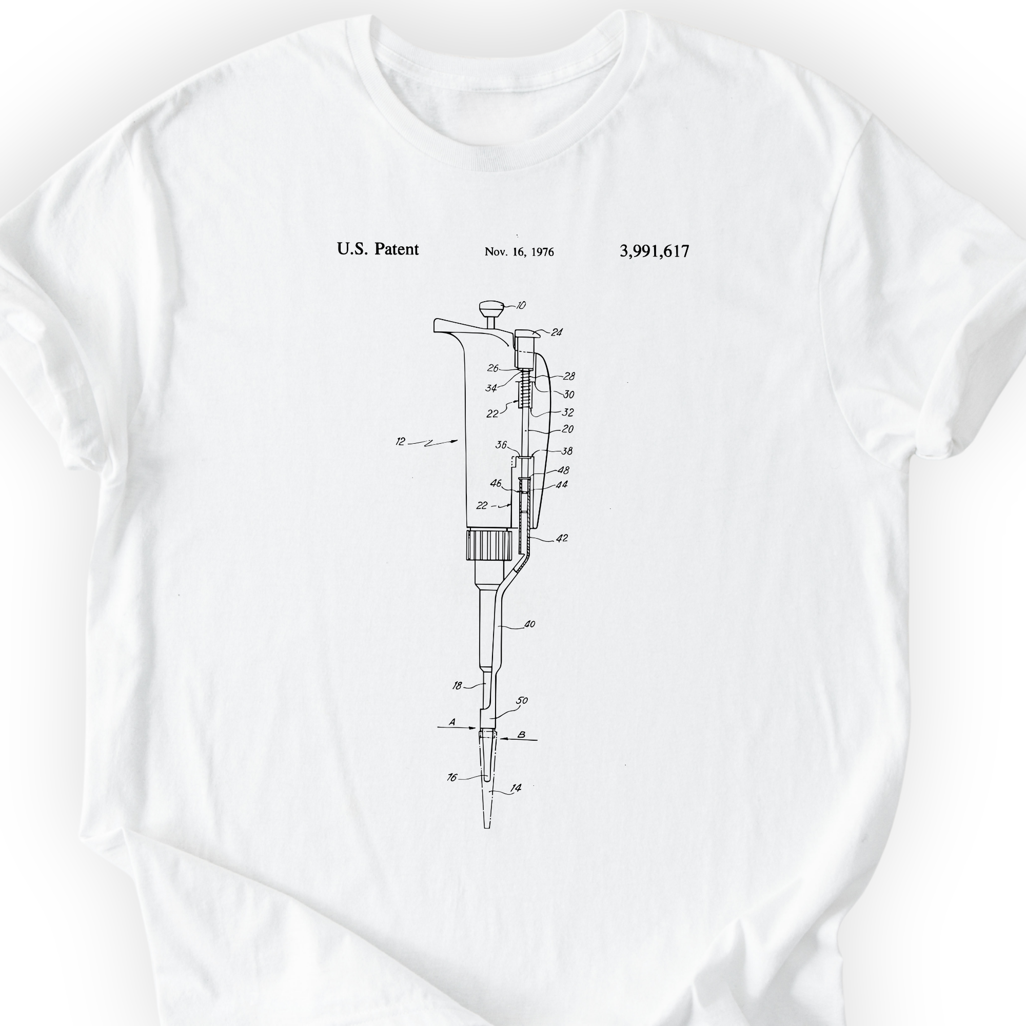 Micropipette Patent T-shirt — Scientist Apparel