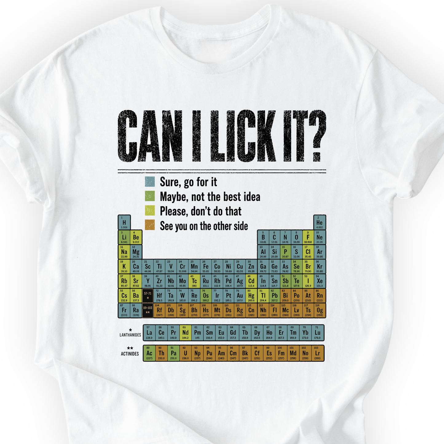 Can I Lick It Periodic Table T-Shirt Printify