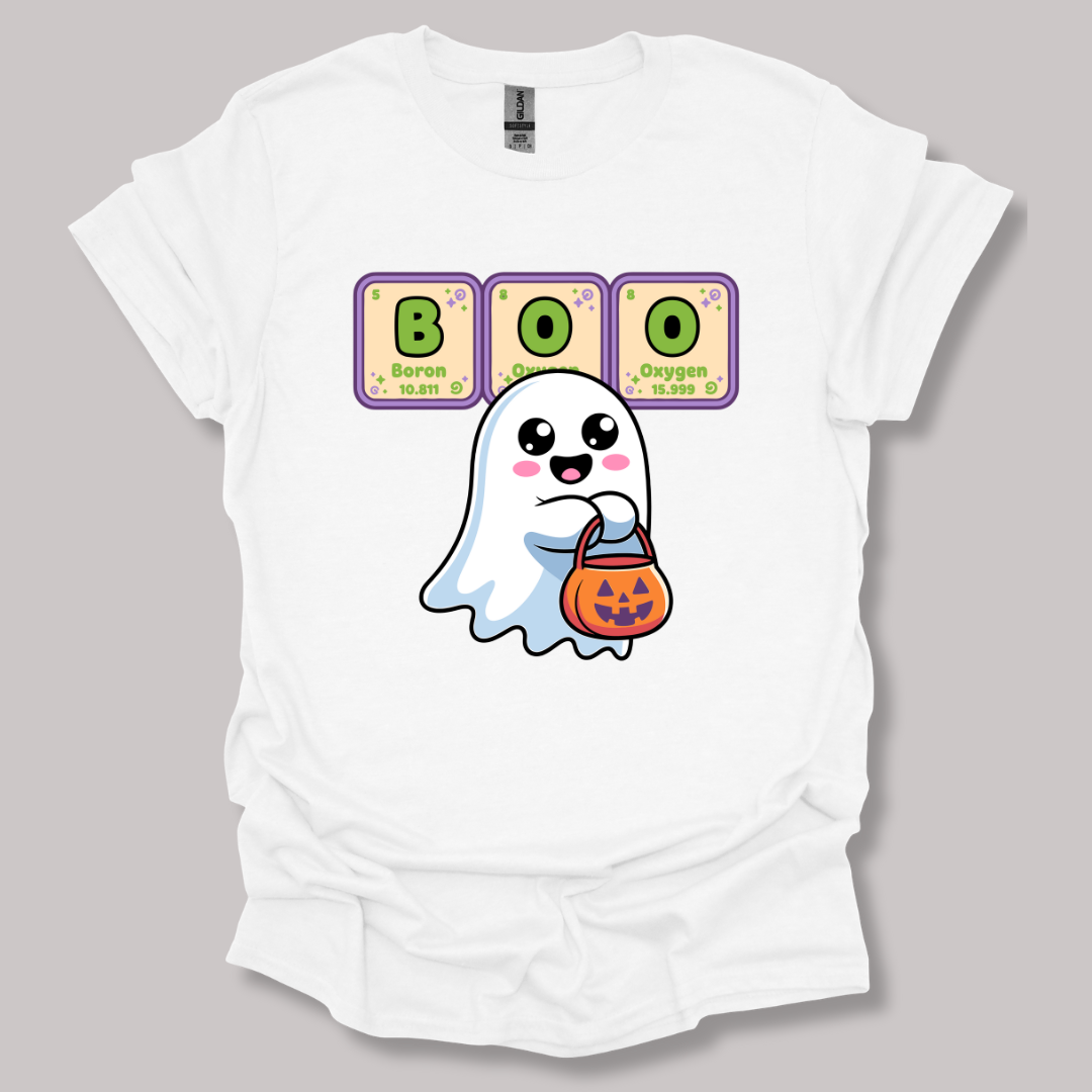 BOO Element Ghost Halloween T-shirt Printify