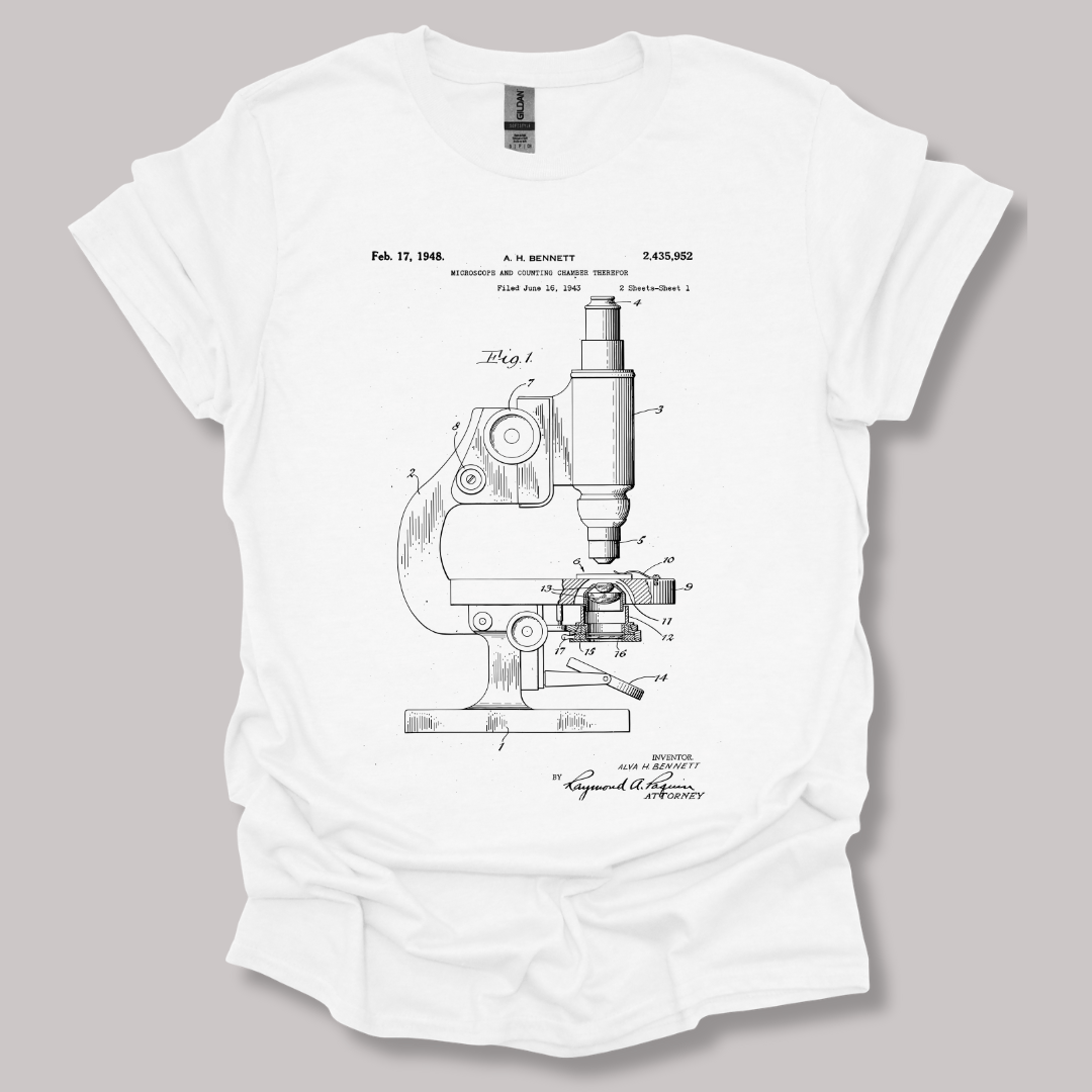 Microscope Patent T-shirt