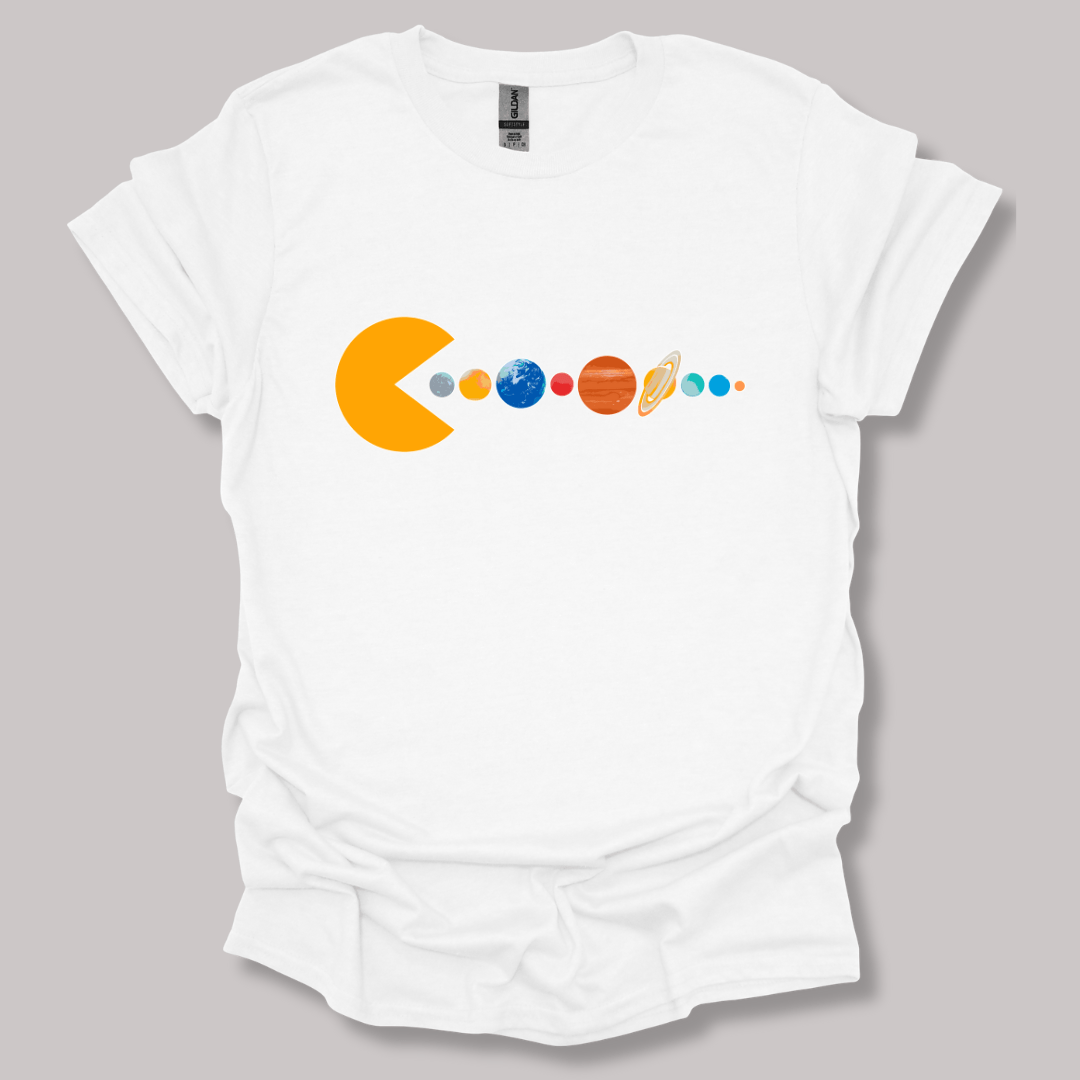 Solar System Pac Man T-shirt